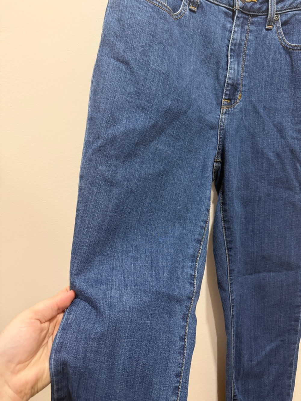 L.L. Bean Classic Fit Straight-Leg Jeans in Blue Medium Tall Length - Picture 5 of 14